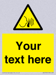 Custom warning sudden loud noise